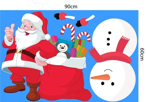 Decal trang trí noel cây thông may mắn