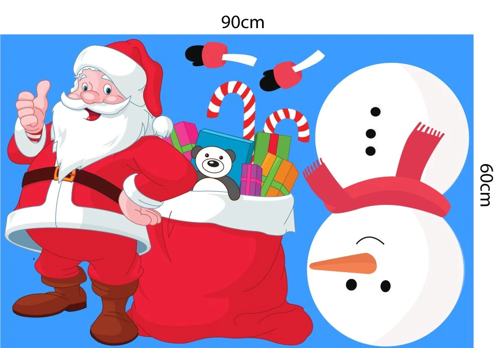 Decal trang trí noel cây thông may mắn