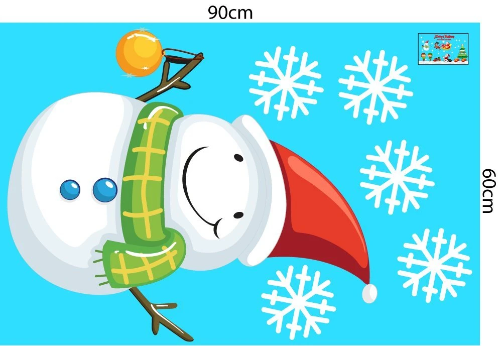 Decal trang trí noel combo bé vui giáng sinh