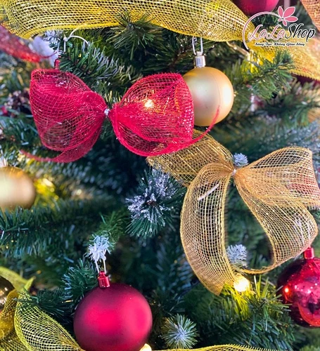 Đồ Trang Trí Nơ Ruy Băng Trang Trí Cây Thông Noel Mẫu 2