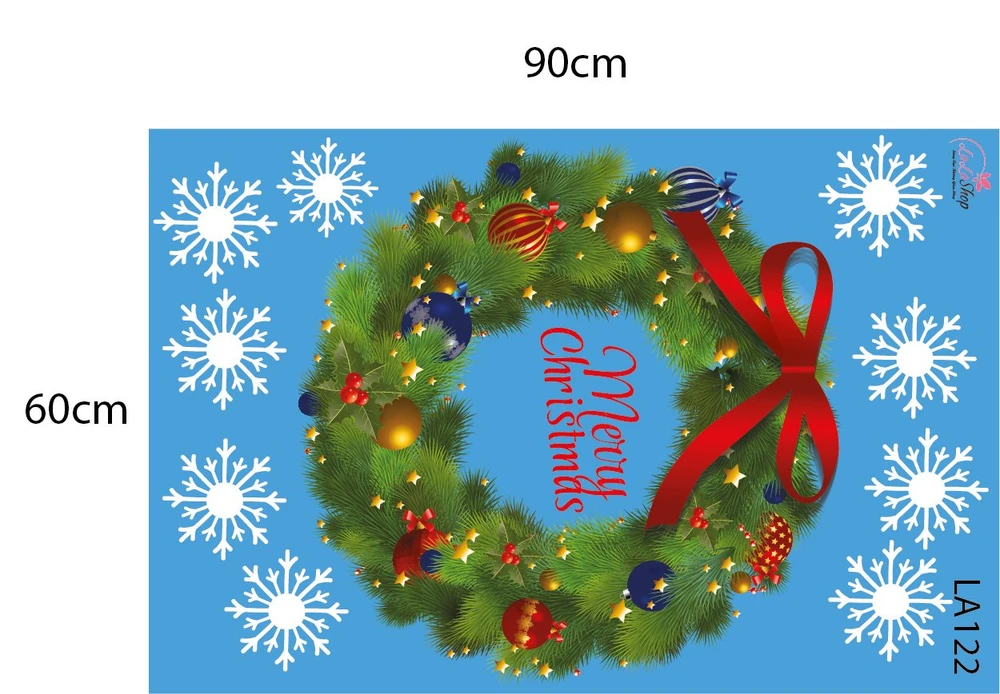 Decal dán tường Combo ông già Noel và người tuyết