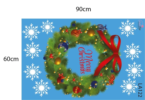 Decal dán tường Combo ông già Noel và người tuyết