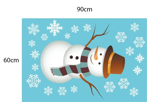 Decal dán tường Combo ông già Noel và người tuyết