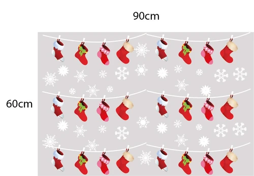 Decal dán tường Combo ông già Noel và người tuyết