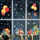 Decal tĩnh điện 2 mặt trang trí noel hộp quà và bóng bay