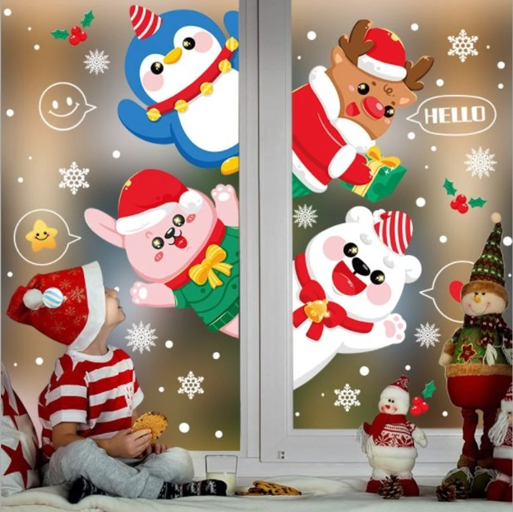 Decal 2 mặt trang trí noel những người bạn noel 3