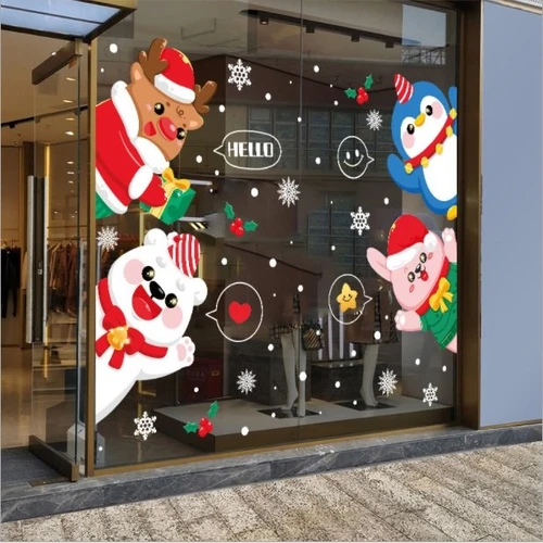 Decal 2 mặt trang trí noel những người bạn noel 3
