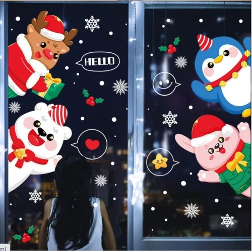 Decal 2 mặt trang trí noel những người bạn noel 3