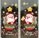 Decal 2 mặt trang trí noel ông già noel và những ngôi sao