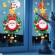 Decal tĩnh điện 2 mặt trang trí noel vòng nguyệt quế và những ngôi sao