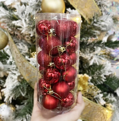 Hộp Quả Châu Mini Trang Trí Noel 4cm