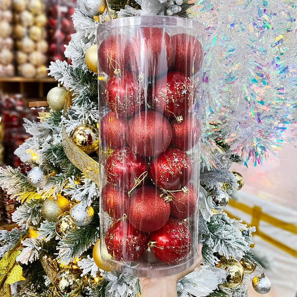 Hộp châu đỏ có họa tiết trang trí noel