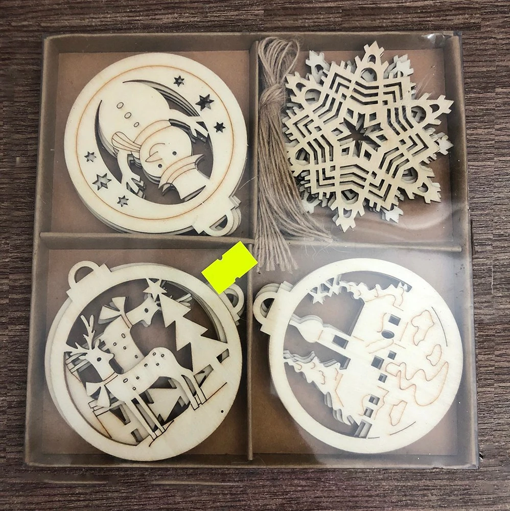 Hộp phụ kiện bằng gỗ treo trang trí noel