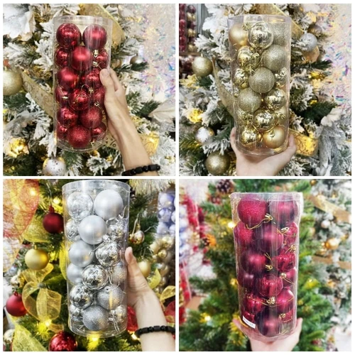 Hộp Quả Châu Trang Trí Noel 6cm