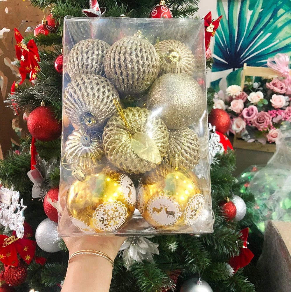 Hộp quả  châu lưới 8cm trang trí noel
