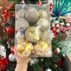 Hộp quả châu lưới 8cm trang trí noel