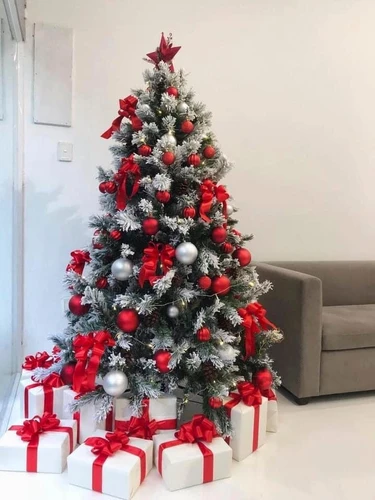Cây thông noel phủ tuyết 1m8 full phụ kiện mẫu 15