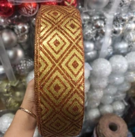 Cuộn ruy băng 10 mét họa tiết vàng cam