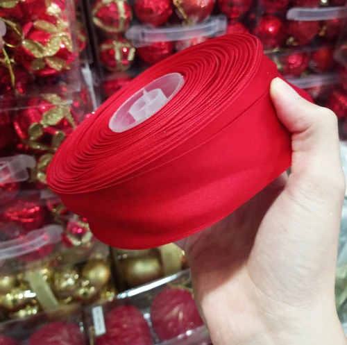 Combo 10m ruy băng đỏ trang trí cây thông giáng sinh