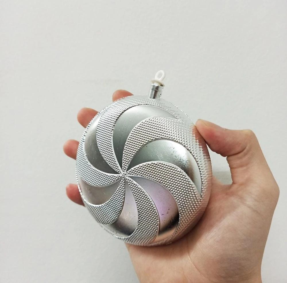 Combo 6 quả châu dẹt trang trí noel