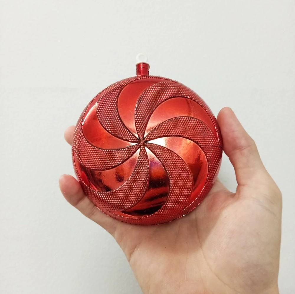 Combo 6 quả châu dẹt trang trí noel