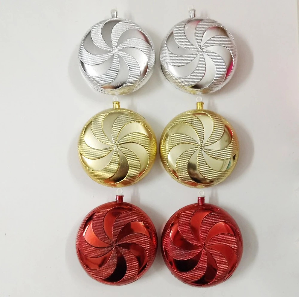 Combo 6 quả châu dẹt trang trí noel