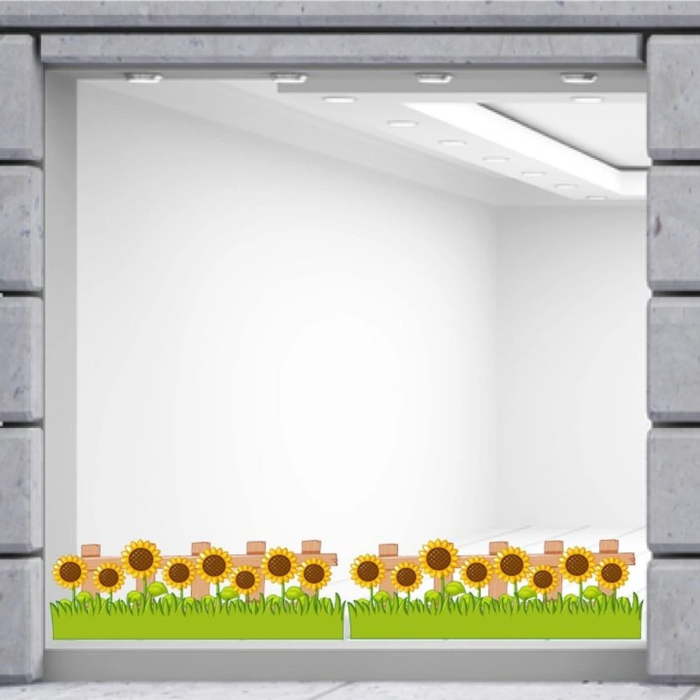 Decal trang trí tết chân tường hoa hướng dương