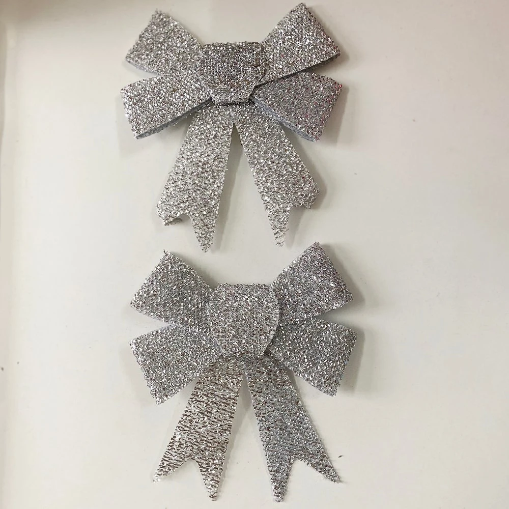 Bộ 2 nơ kim tuyến trang trí noel