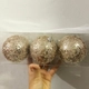 Hộp 3 quả châu 8cm họa tiết ngôi sao nhỏ cao cấp trang trí cây thông noel