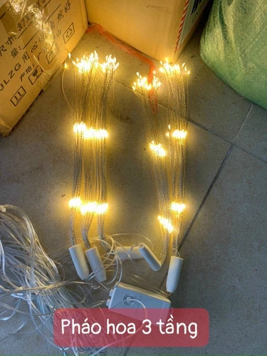 Đèn pháo hoa 3 tầng trang trí ngoài trời siêu đep