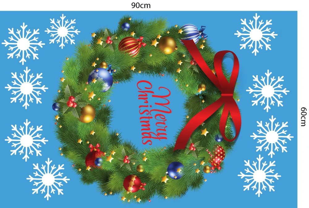 Decal trang trí noel combo cây thông may mắn 3