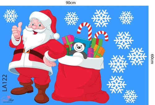 Decal trang trí noel combo cây thông may mắn 3