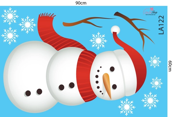 Decal trang trí noel combo cây thông may mắn 3