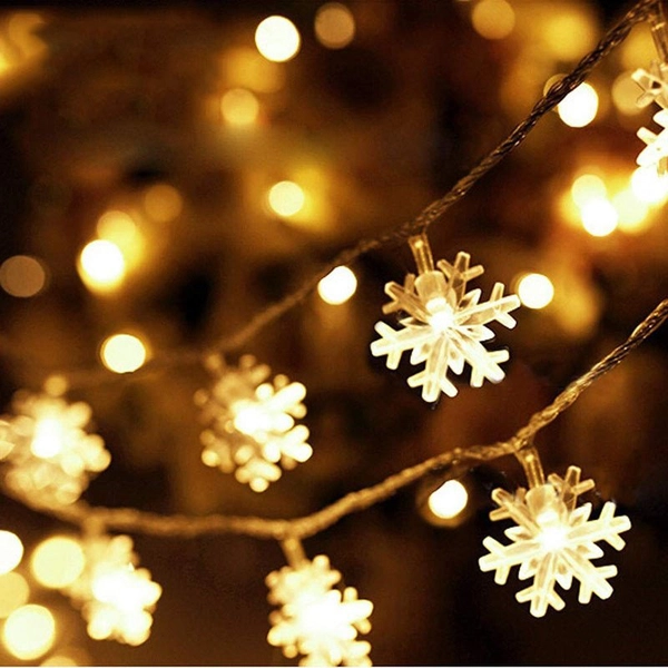 Dây đèn led 10m trang trí hình bông tuyết