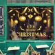 Decal trang trí noel merry christmas và đồ trang trí vàng
