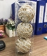 Hộp 3 quả châu 8cm họa tiết phủ kim tuyến trang trí noel