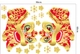 Decal trang trí tết đôi lân vui xuân
