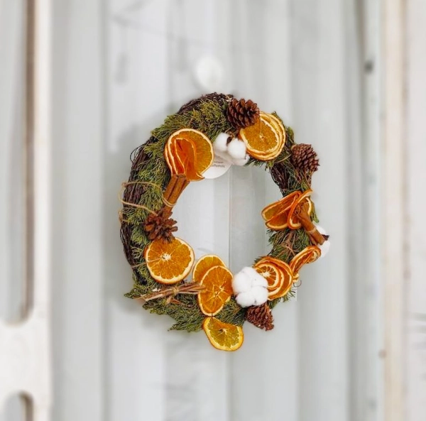 Set cam , quế , thông khô trang trí Noel