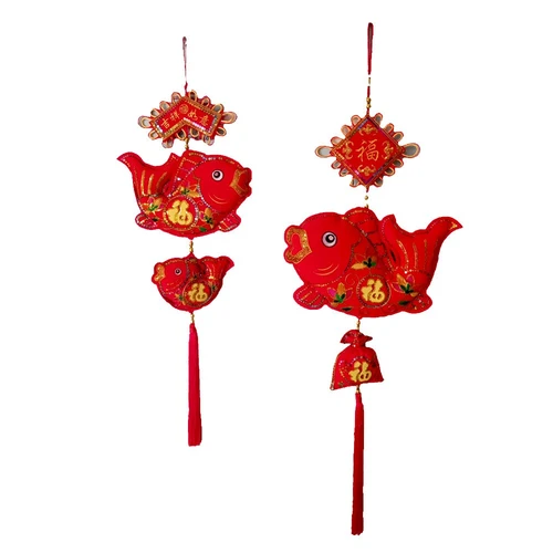 Liễn nhung cá chép chữ phúc lớn kèm túi thơm