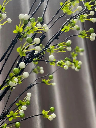 Cành hoa quất giả nhiều nhánh trang trí tết 1m1