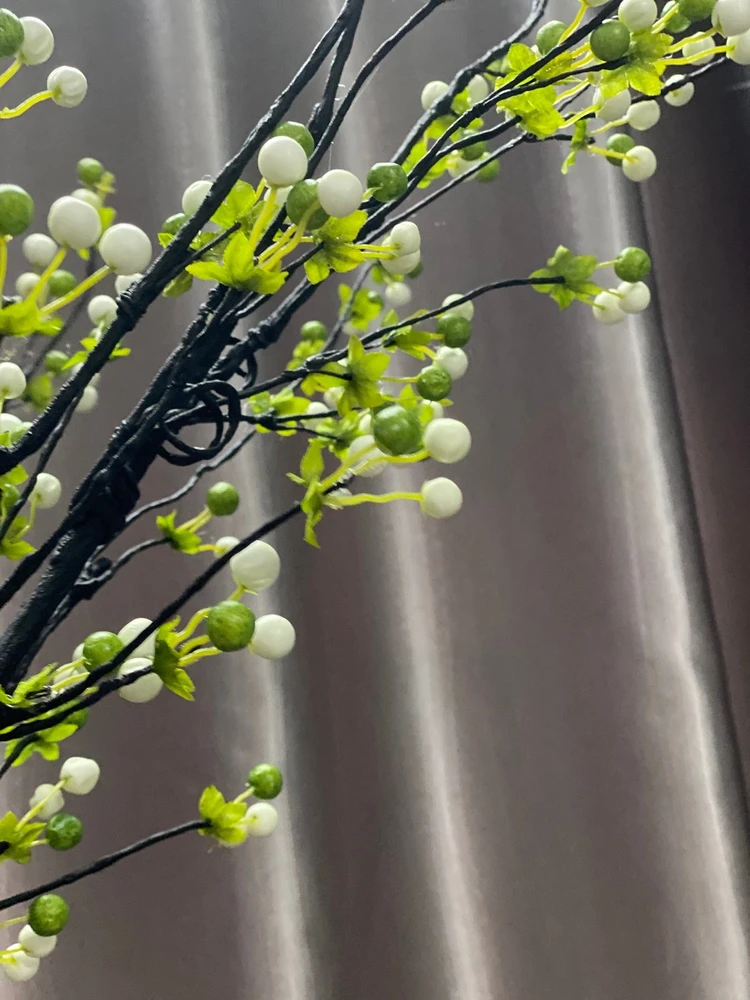 Cành hoa quất giả nhiều nhánh trang trí tết 1m1