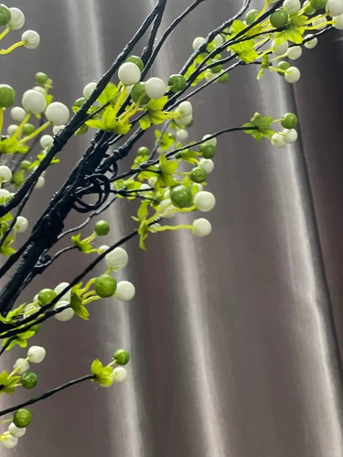 Cành hoa quất giả nhiều nhánh trang trí tết 1m1