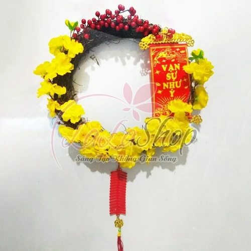 Vòng hoa trang trí ngày tết size 30cm