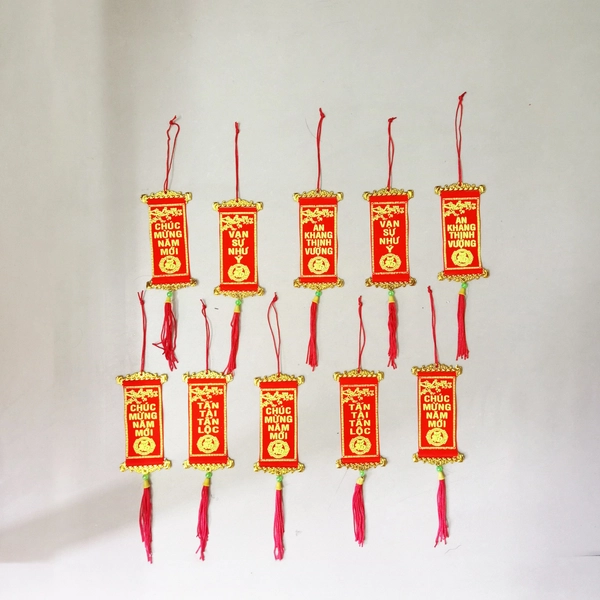 Bộ 10 dây liễn treo mừng năm mới trang trí tết