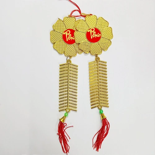 Bộ 2 dây pháo vàng hoa mai chữ phúc trang trí tết