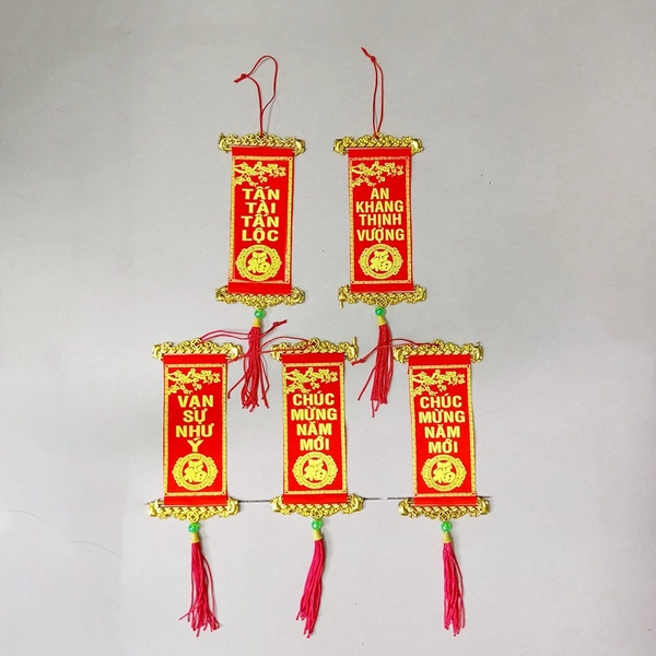 Bộ 5 dây liễn treo mừng năm mới trang trí tết