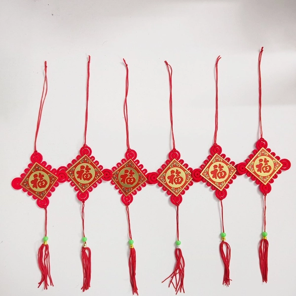 Combo 6 dây lộc treo nhung đỏ chữ phúc đón chào năm mới