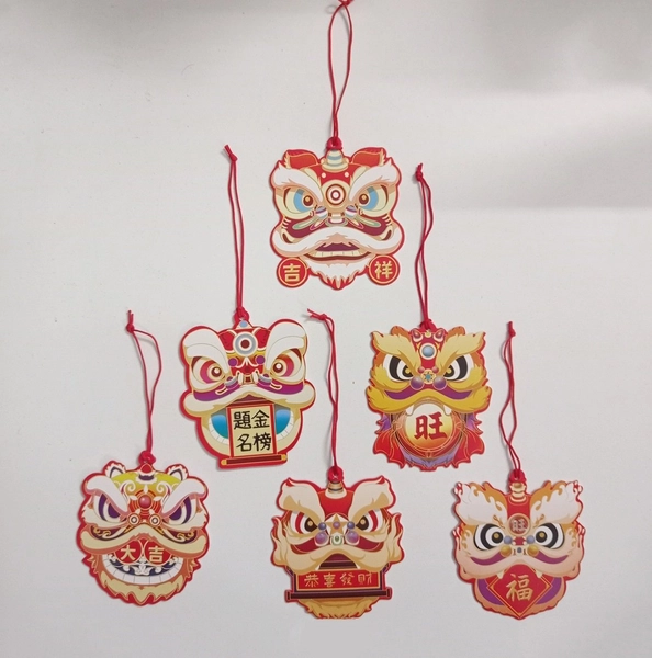 Set 6 lộc treo đầu lân chúc mừng năm mới