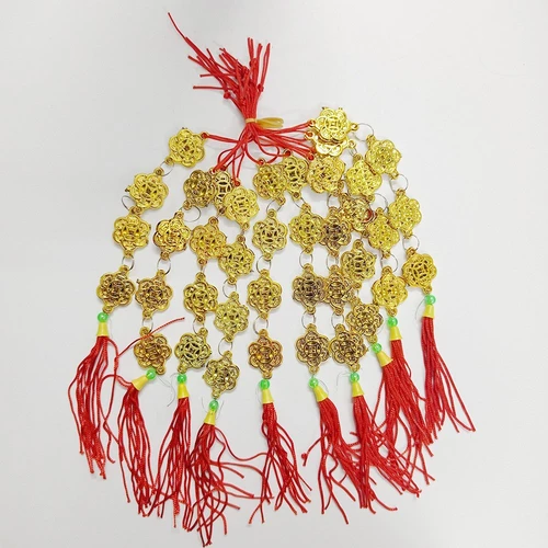 Bộ 10 dây lộc treo hình bông mai vàng trang trí tết