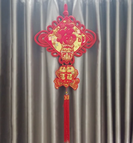 Liễn chữ phúc đỏ cá chép lớn trang trí tết - 341